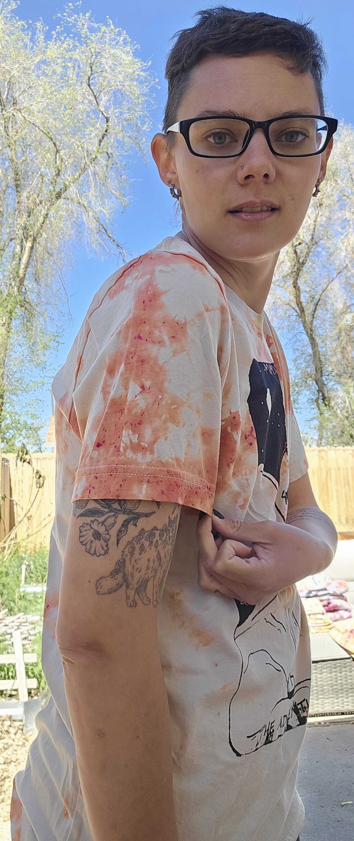 The Adventurer Tarot Inspired Orange Tie-Dye T-Shirt