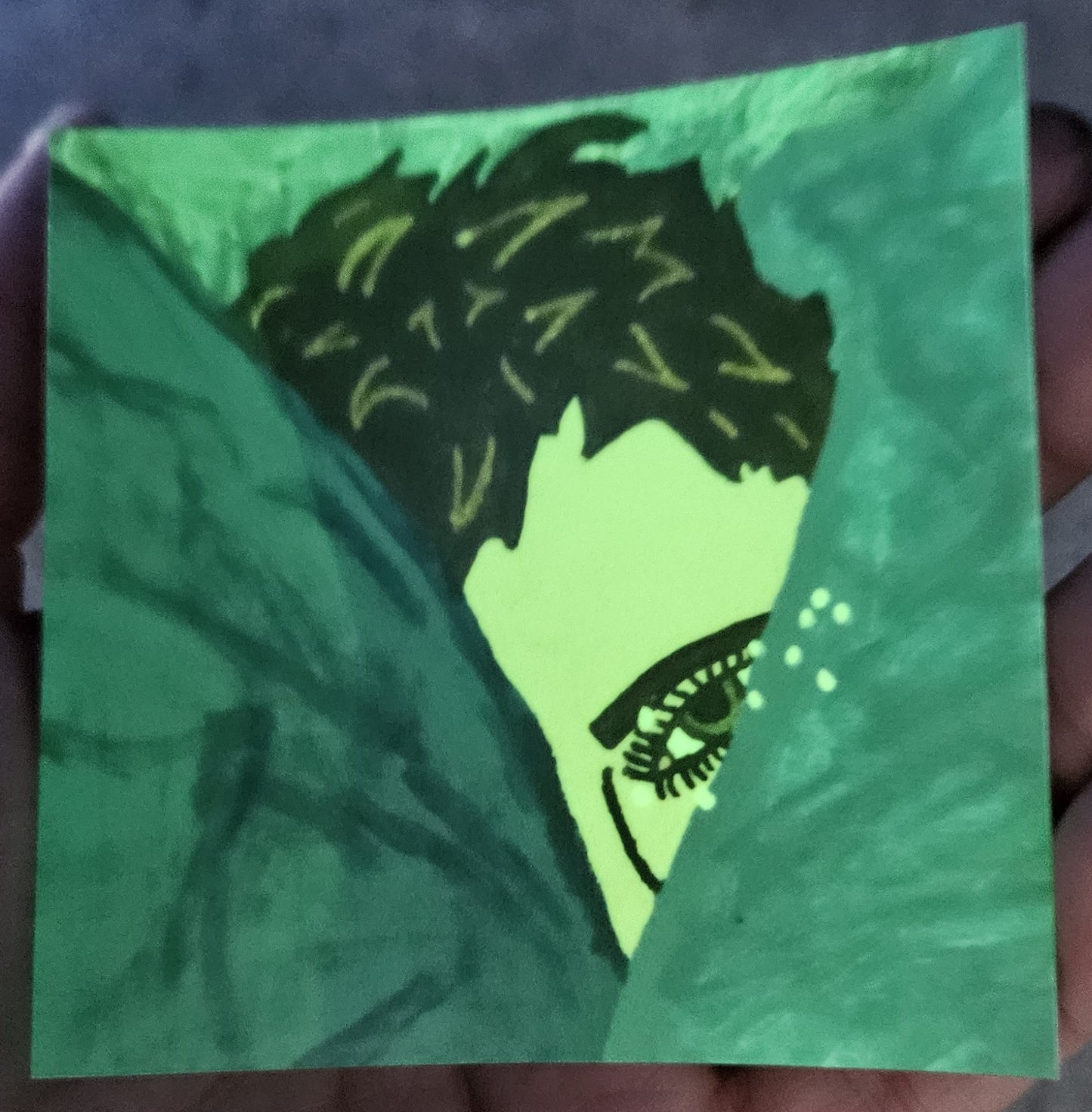 Coyote's Eye Glow in the Dark Vinyl Sticker