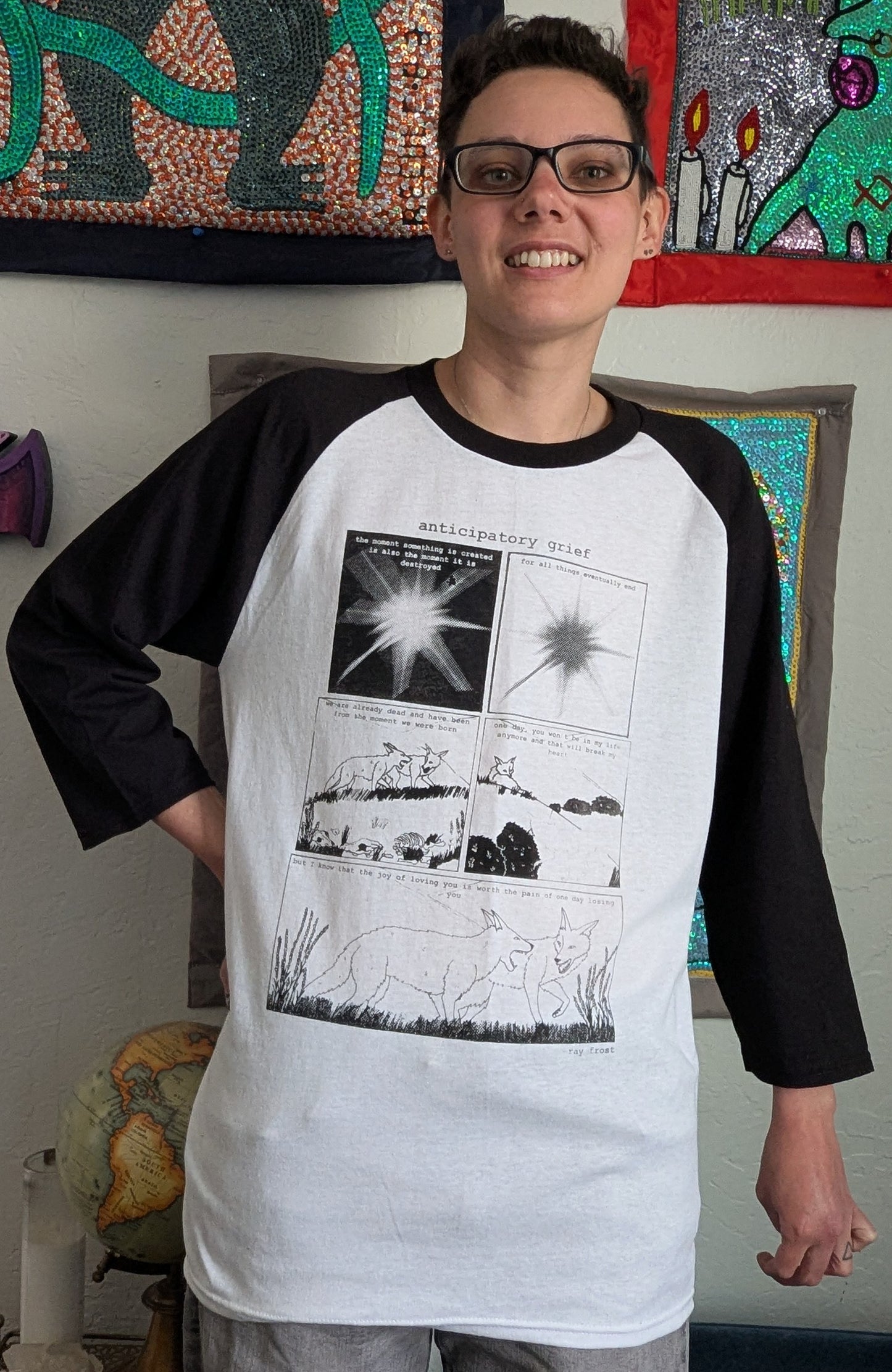 Anticipatory Grief 3/4 Sleeve Baseball Tee