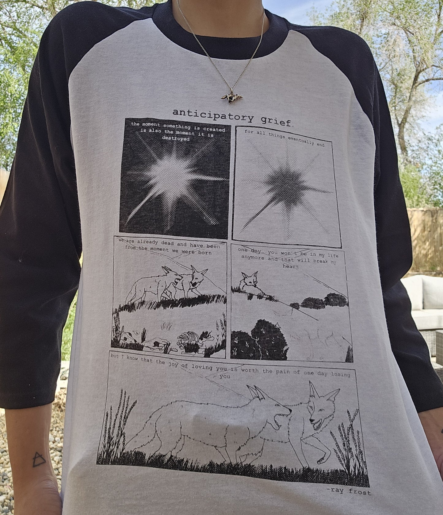 Anticipatory Grief 3/4 Sleeve Baseball Tee
