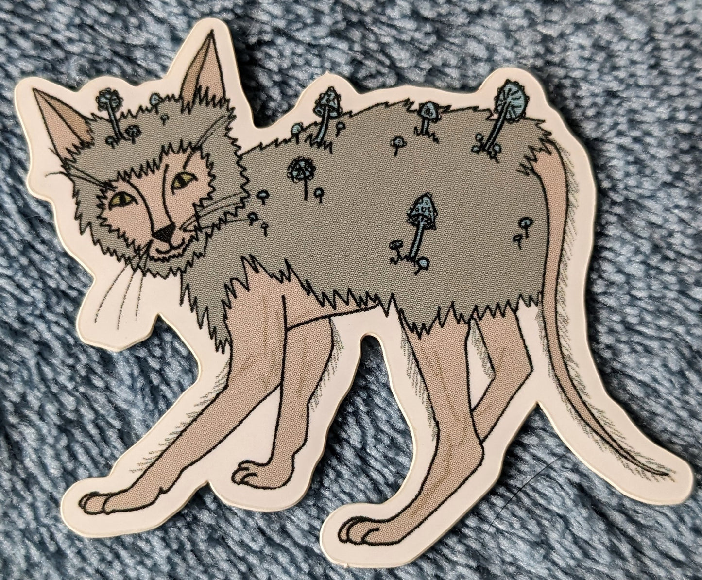 Dewdrop Bonnet Lykoi Kitten Vinyl Sticker