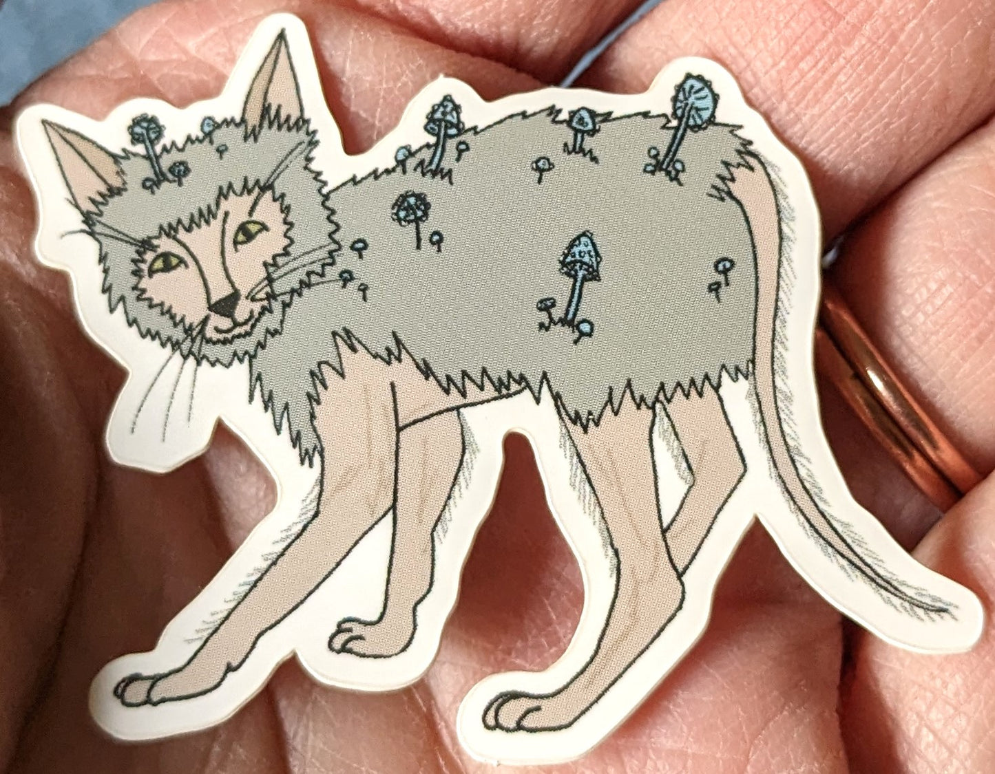 Dewdrop Bonnet Lykoi Kitten Vinyl Sticker