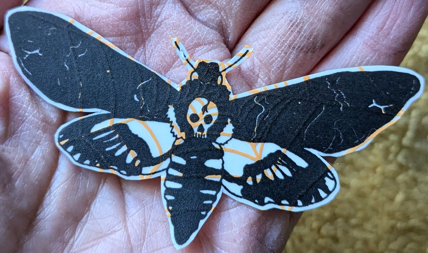Deathshead Hawk Moth Vinyl Sticker