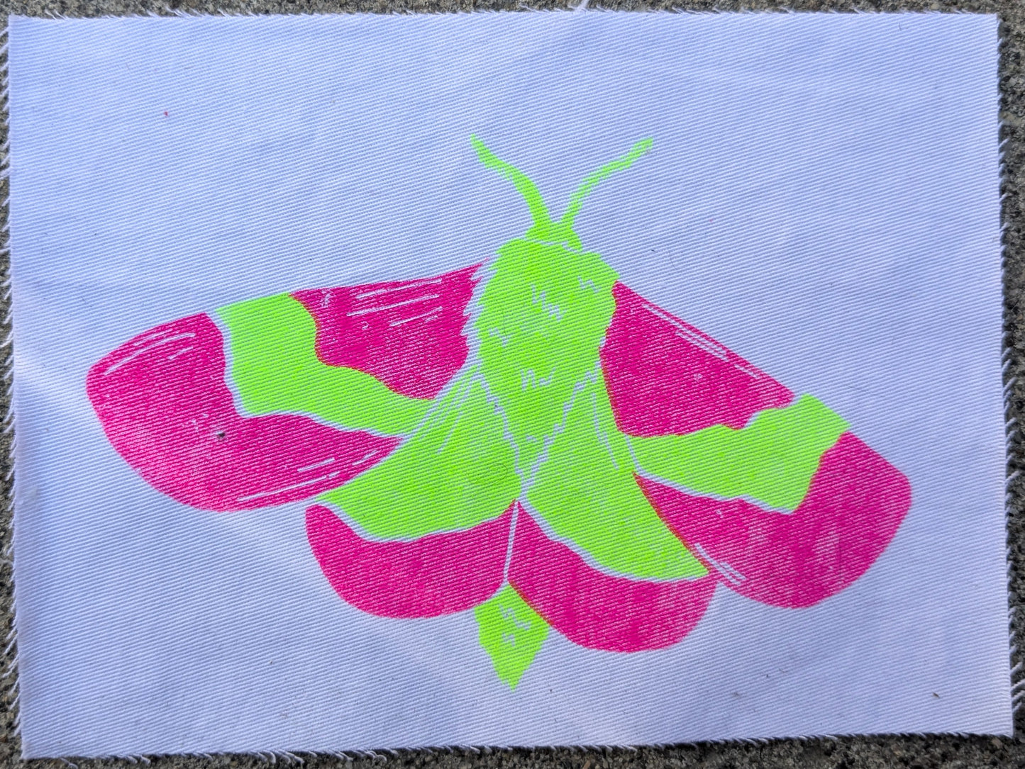 Rosy Maple Moth UV Reactive Patch