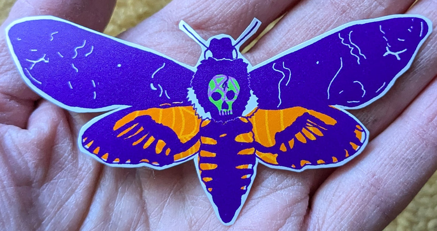 Deathshead Hawk Moth Vinyl Sticker