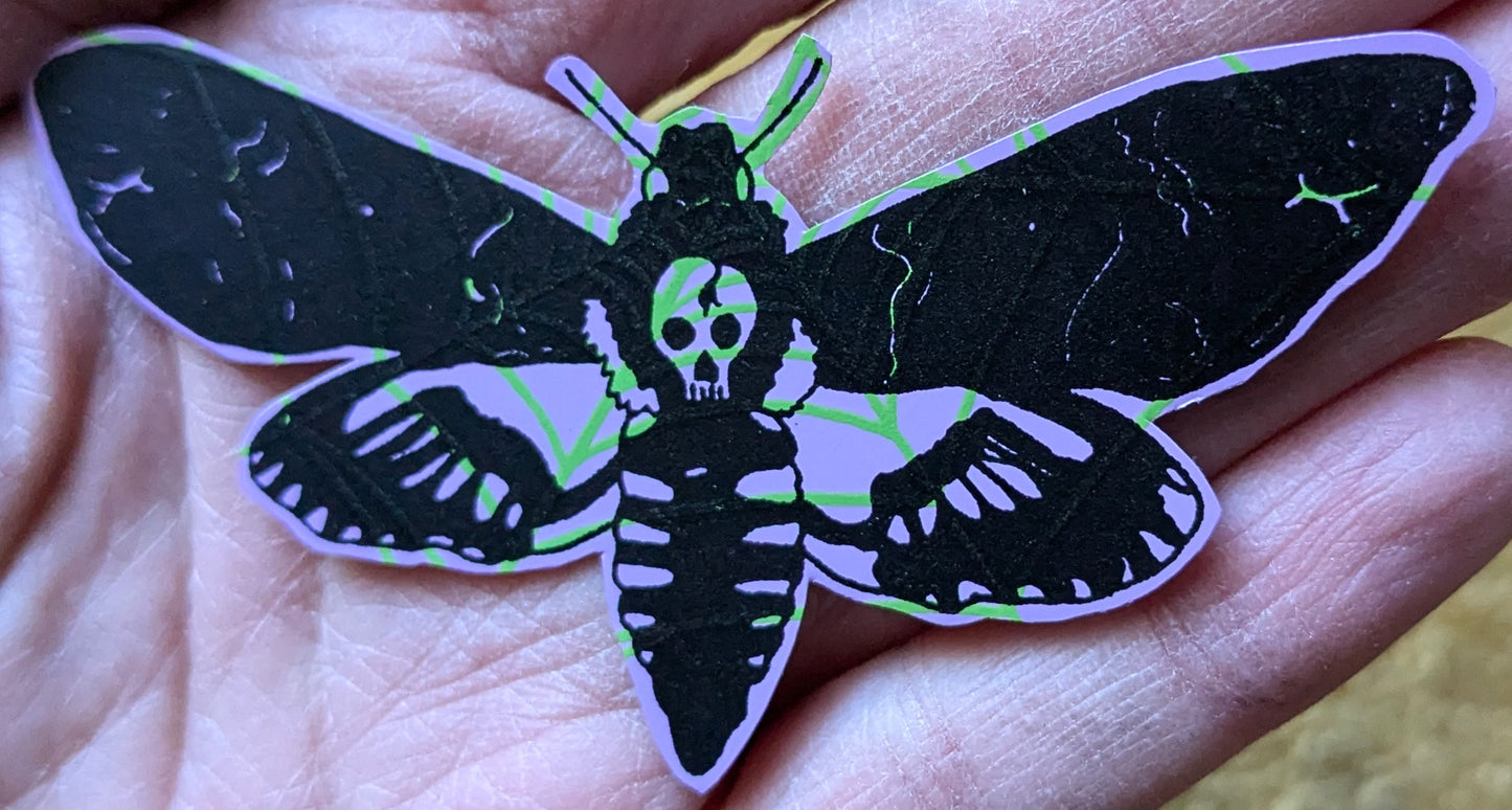 Deathshead Hawk Moth Vinyl Sticker