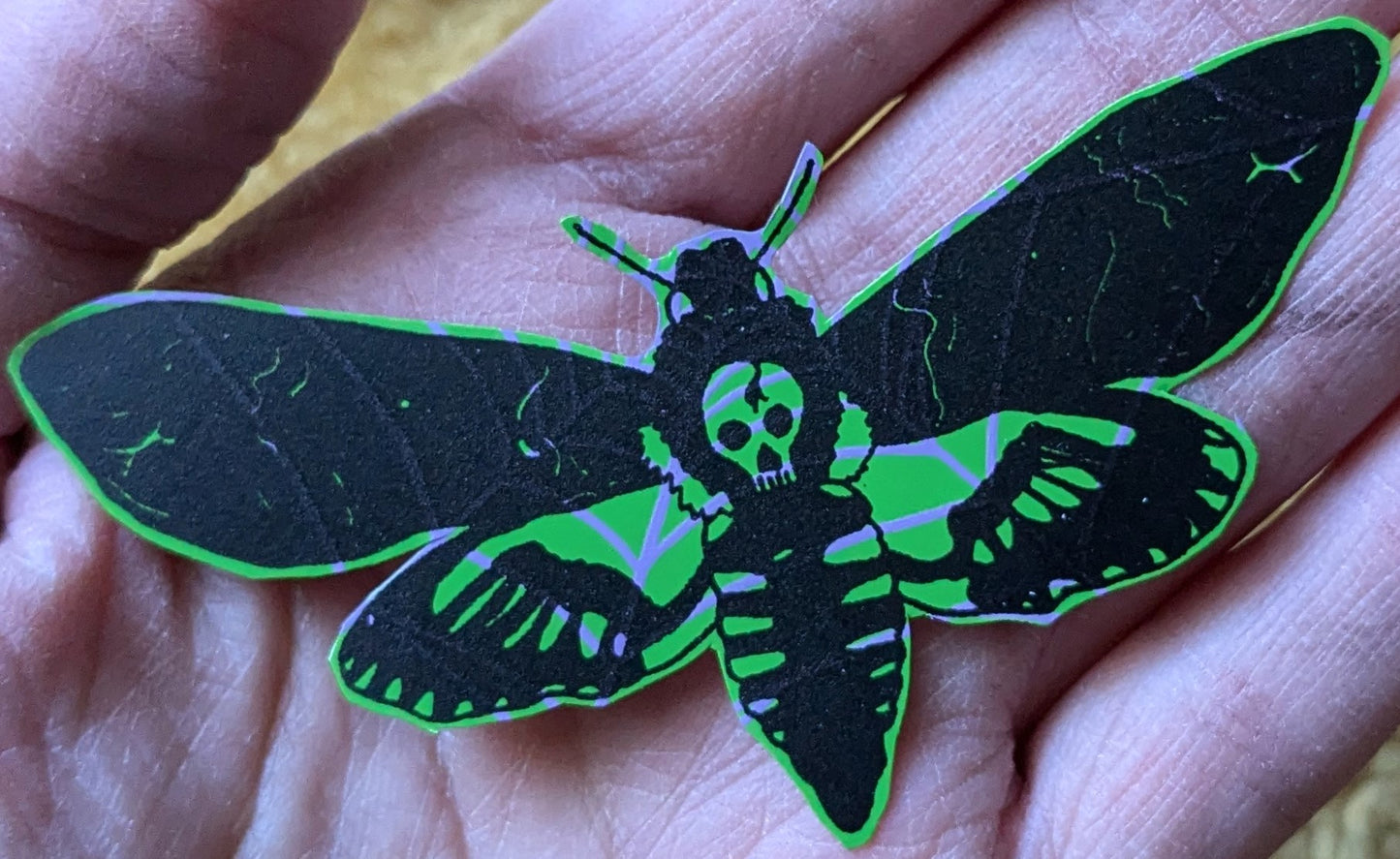 Deathshead Hawk Moth Vinyl Sticker