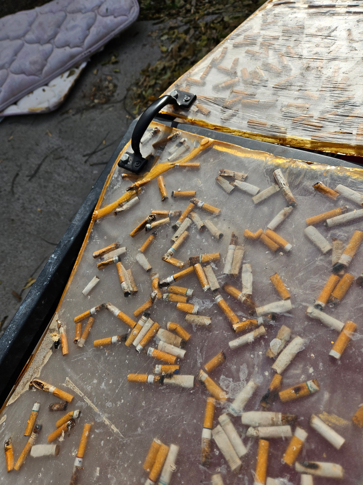 Nailed Resin Coffin Sculpture