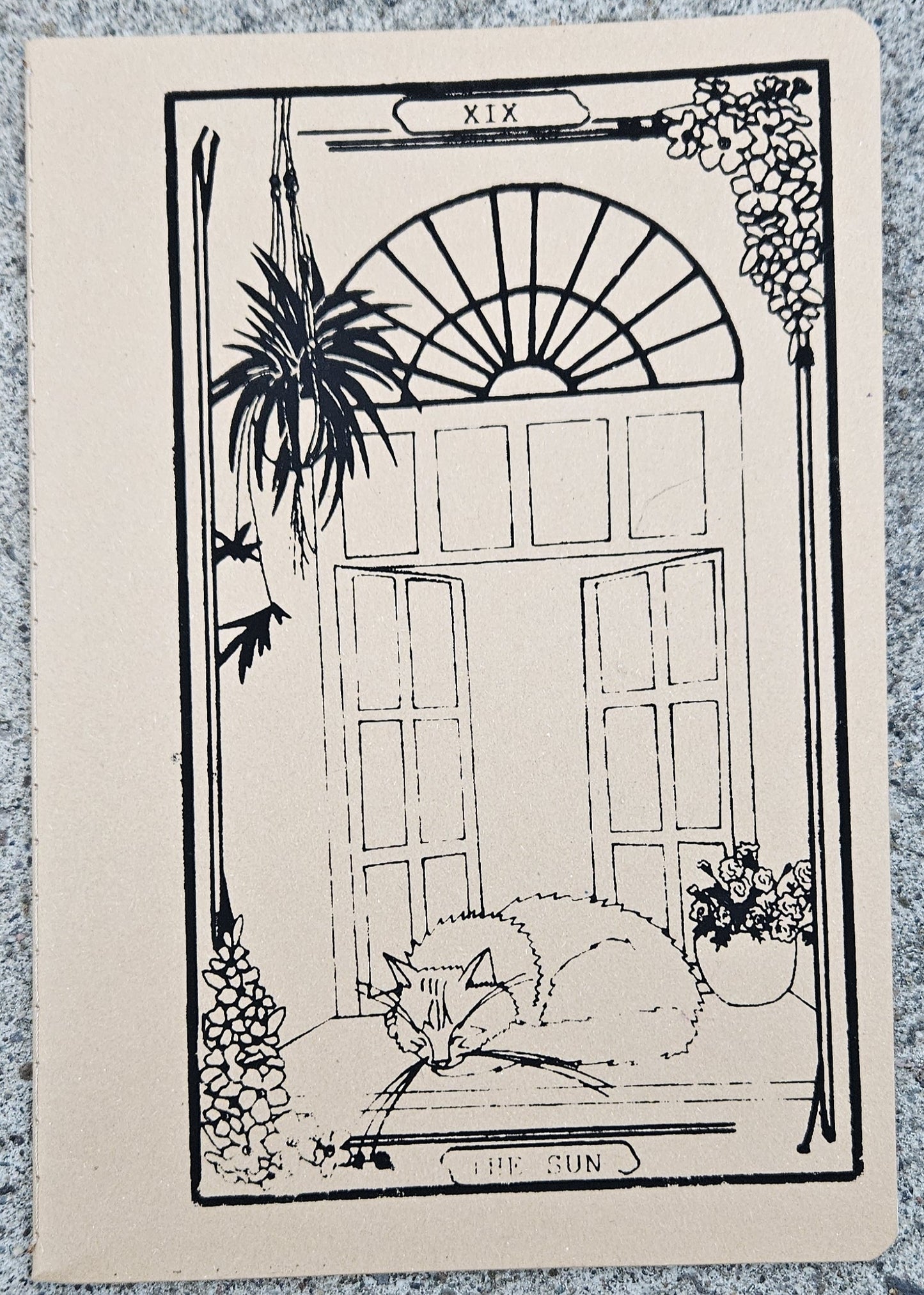 High Desert Tarot: The Sun Hand Printed Kraft Paper Notebook