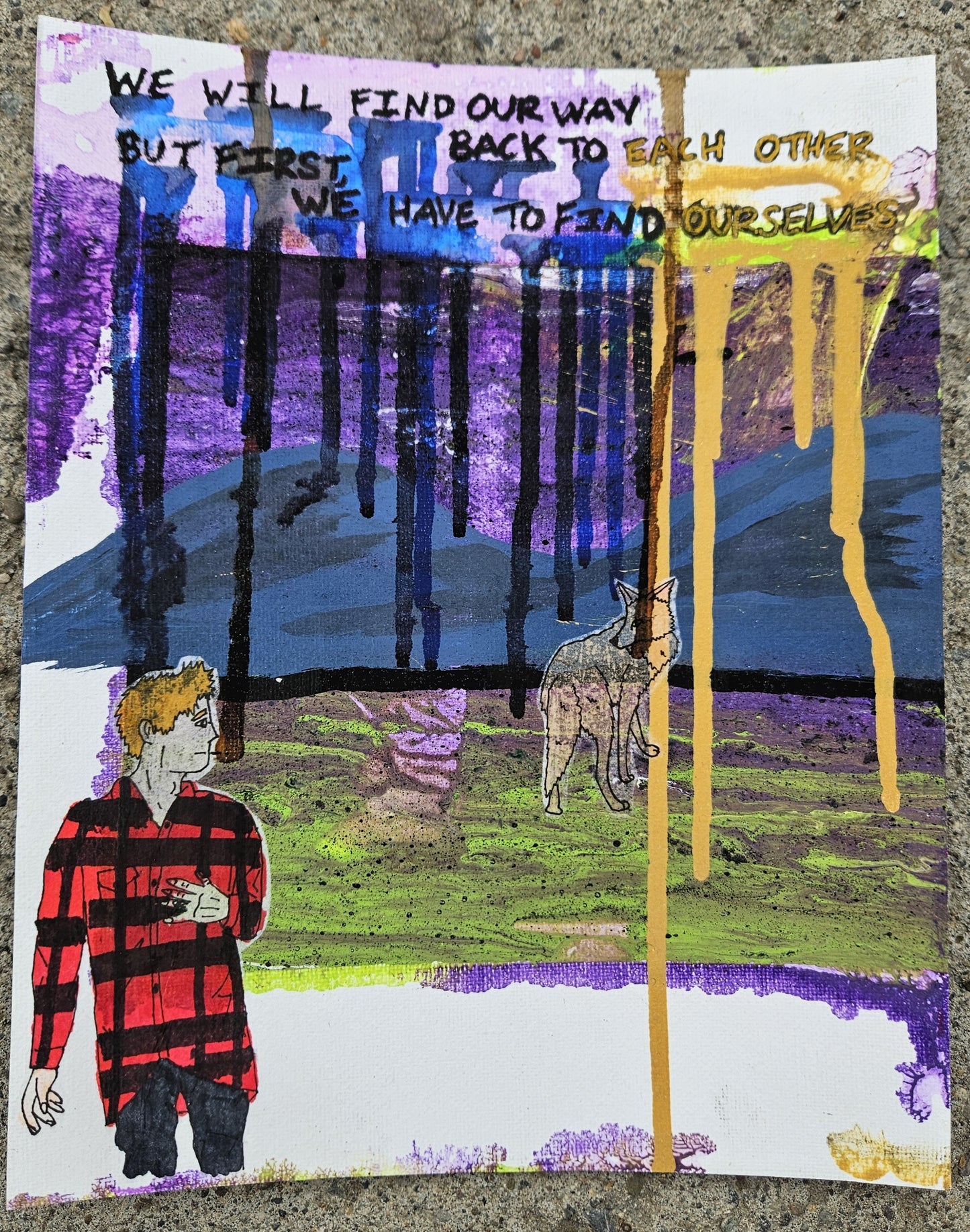 Collaboration with Johnny Simon: "where does it all lead? what will become of us?" Fine Art Giclee Print