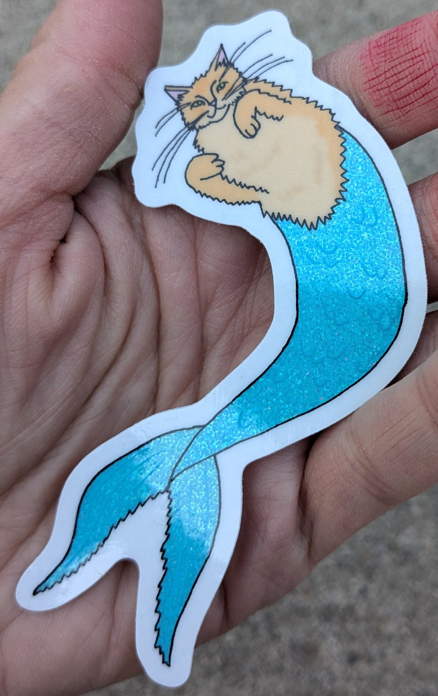 Wish You Were Here Holographic Glitter Vinyl Sticker