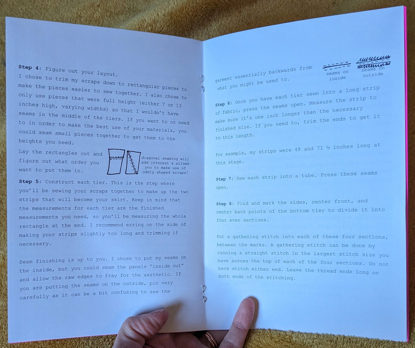 How to Sew a Patchwork Scrap Skirt Zine