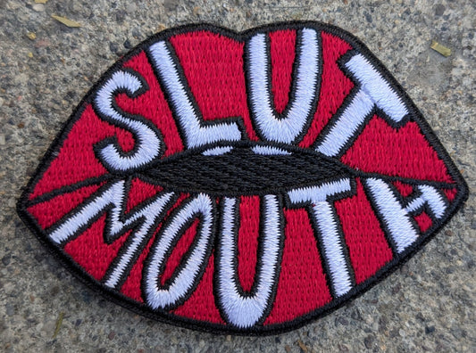 Slutmouth Iron On Embroidered Patch