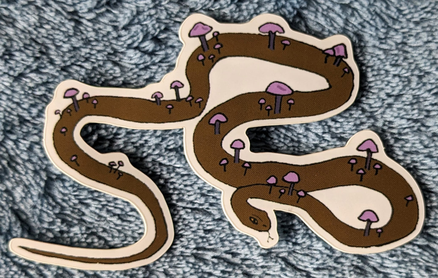 Lilac Bonnet Inlaid Taipan Snake Vinyl Sticker