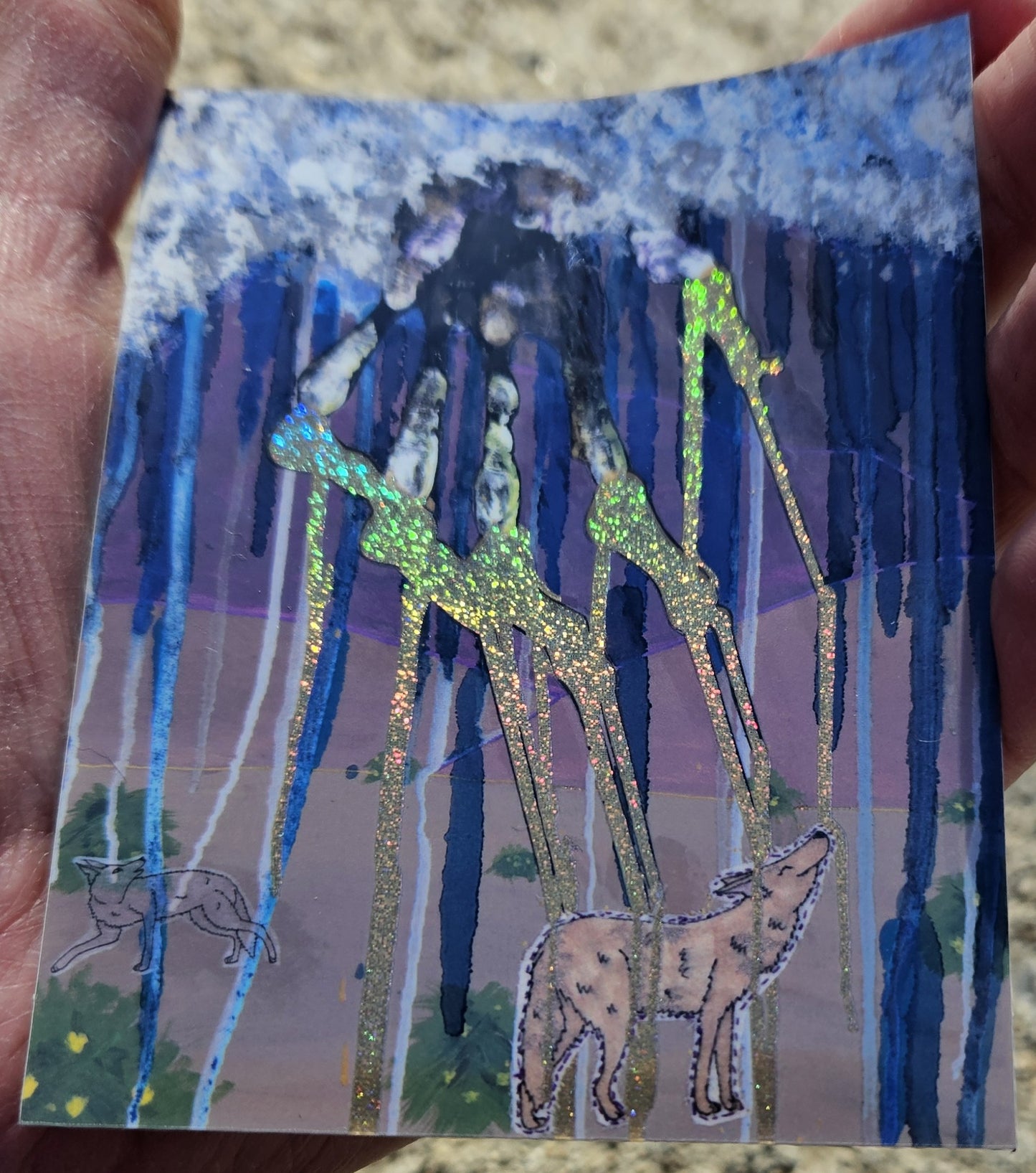 Supplicants Holographic Glitter Vinyl Sticker