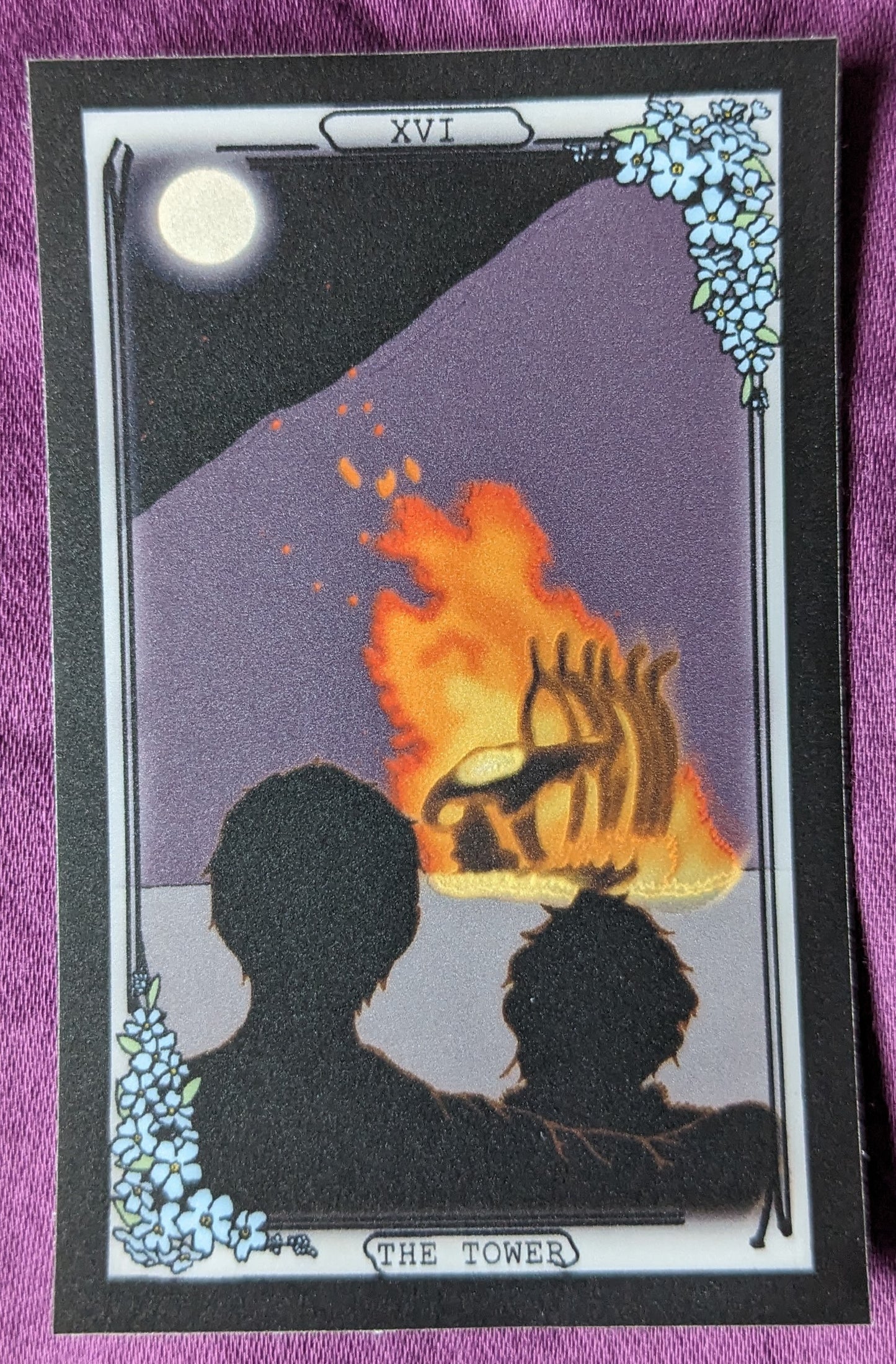 High Desert Tarot: The Tower Vaporwave Vinyl Sticker
