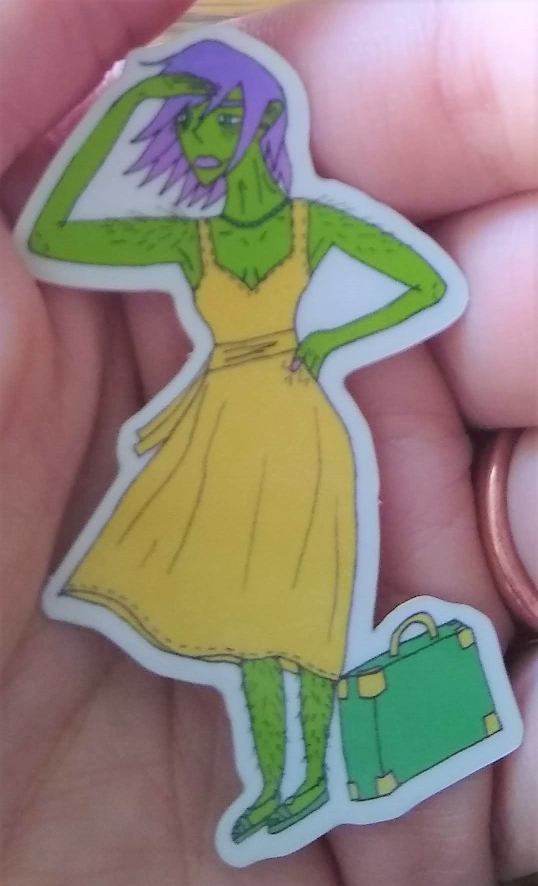 Cactus Queen Clear Vinyl Sticker