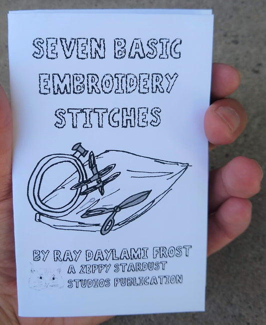 Seven Basic Embroidery Stitches Mini Zine
