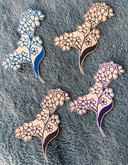 Forget Me Not Vinyl Sticker