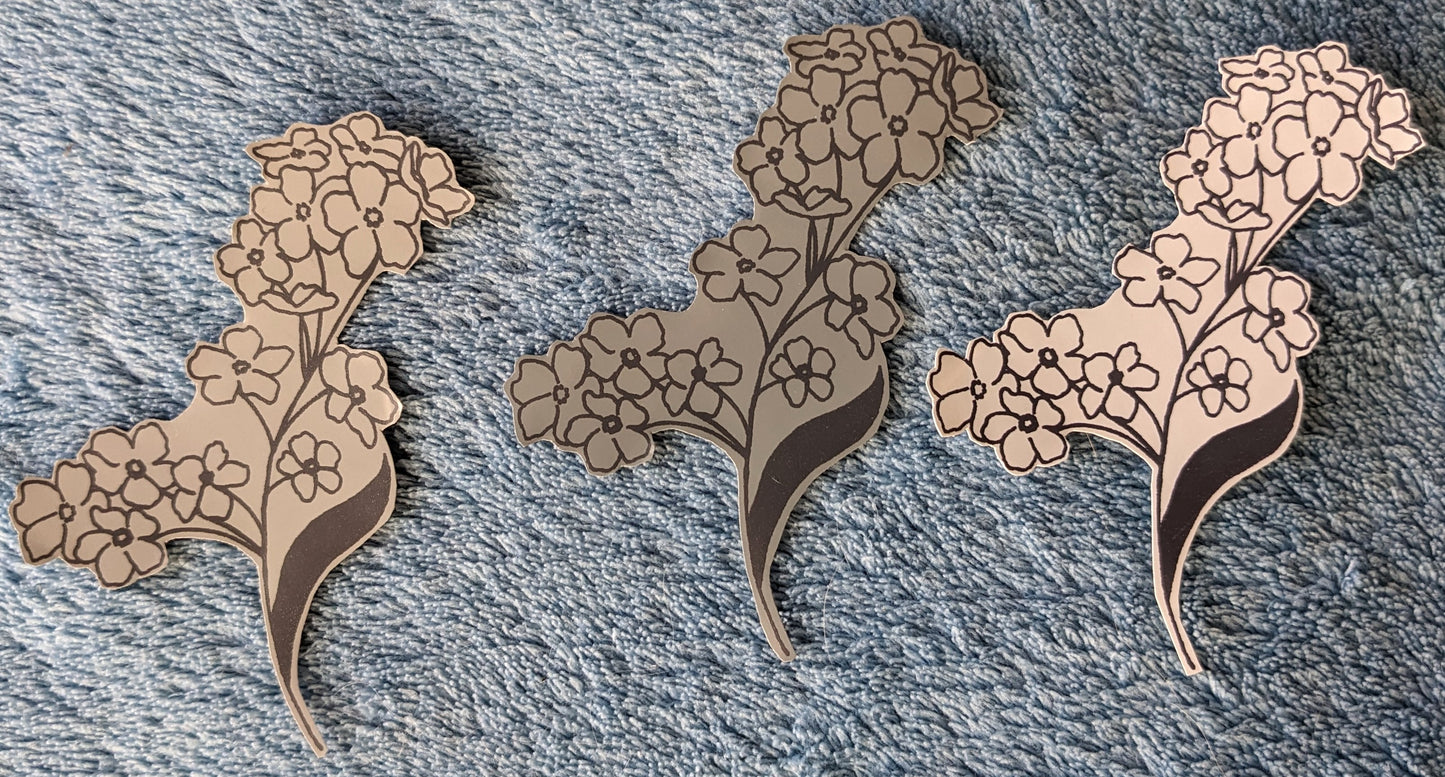 Forget Me Not Vinyl Sticker