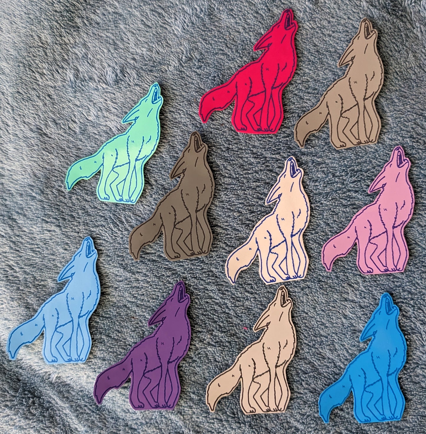Howling Coyote Vinyl Sticker