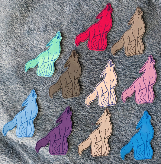 Howling Coyote Vinyl Sticker
