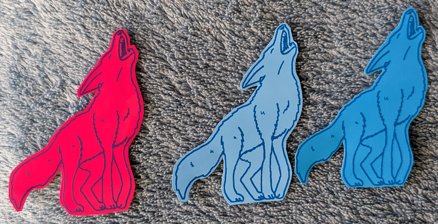 Howling Coyote Vinyl Sticker