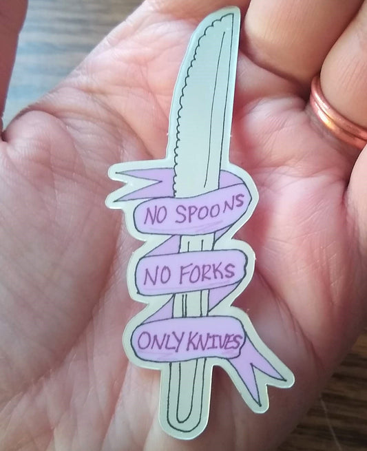 Only Knives Silver Mirror Vinyl Sticker