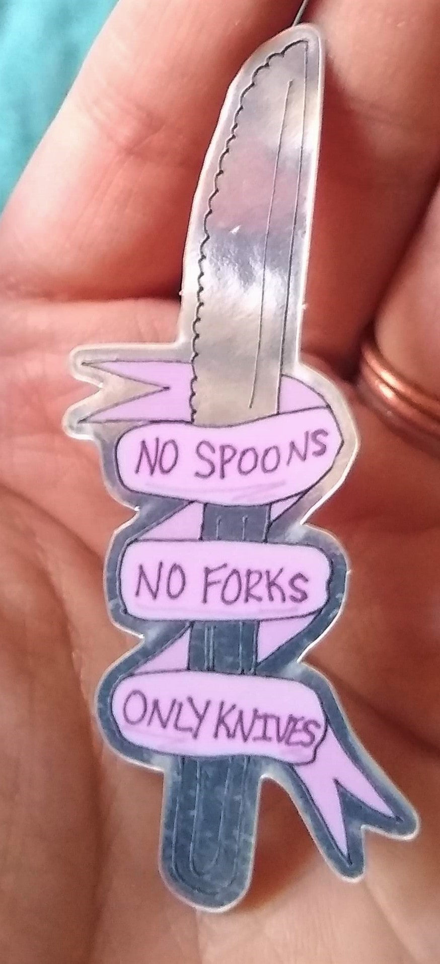 Only Knives Silver Mirror Vinyl Sticker