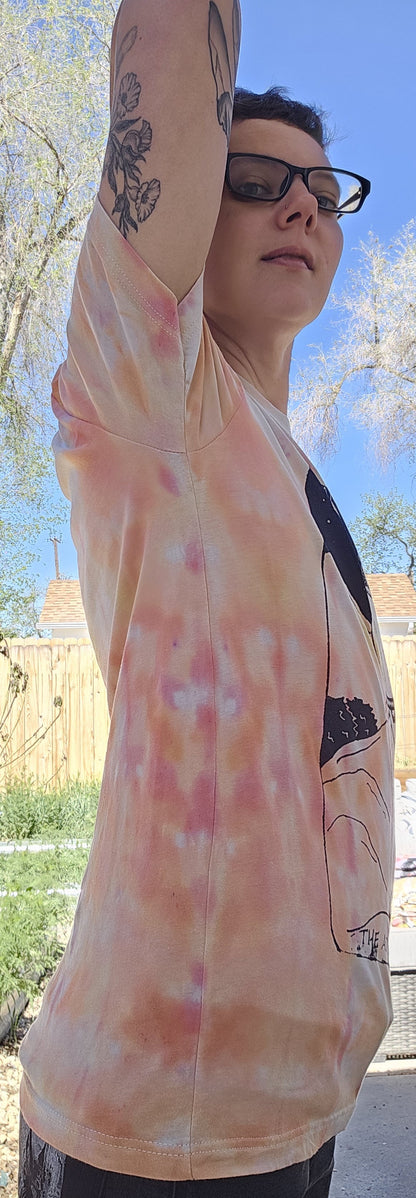 The Adventurer Tarot Inspired Orange Tie-Dye T-Shirt