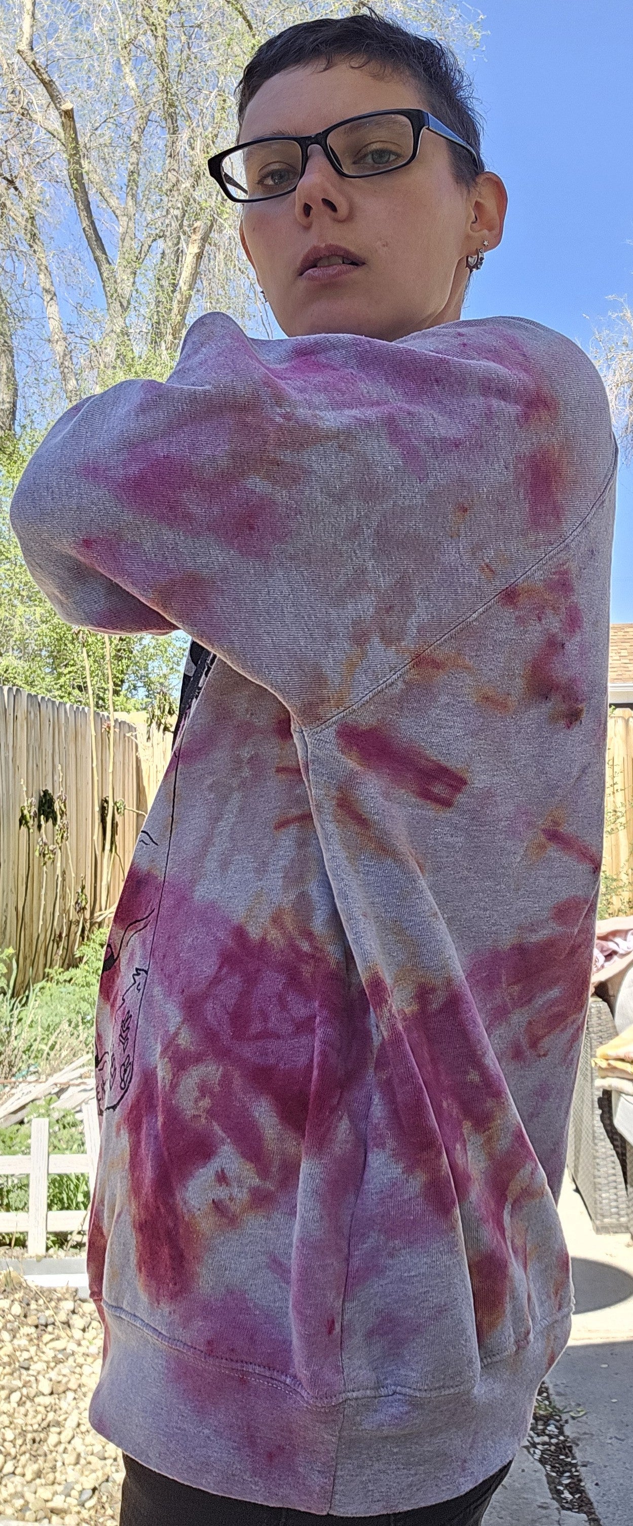 The Adventurer Tarot Inspired Tie-Dye Crewneck Sweatshirt