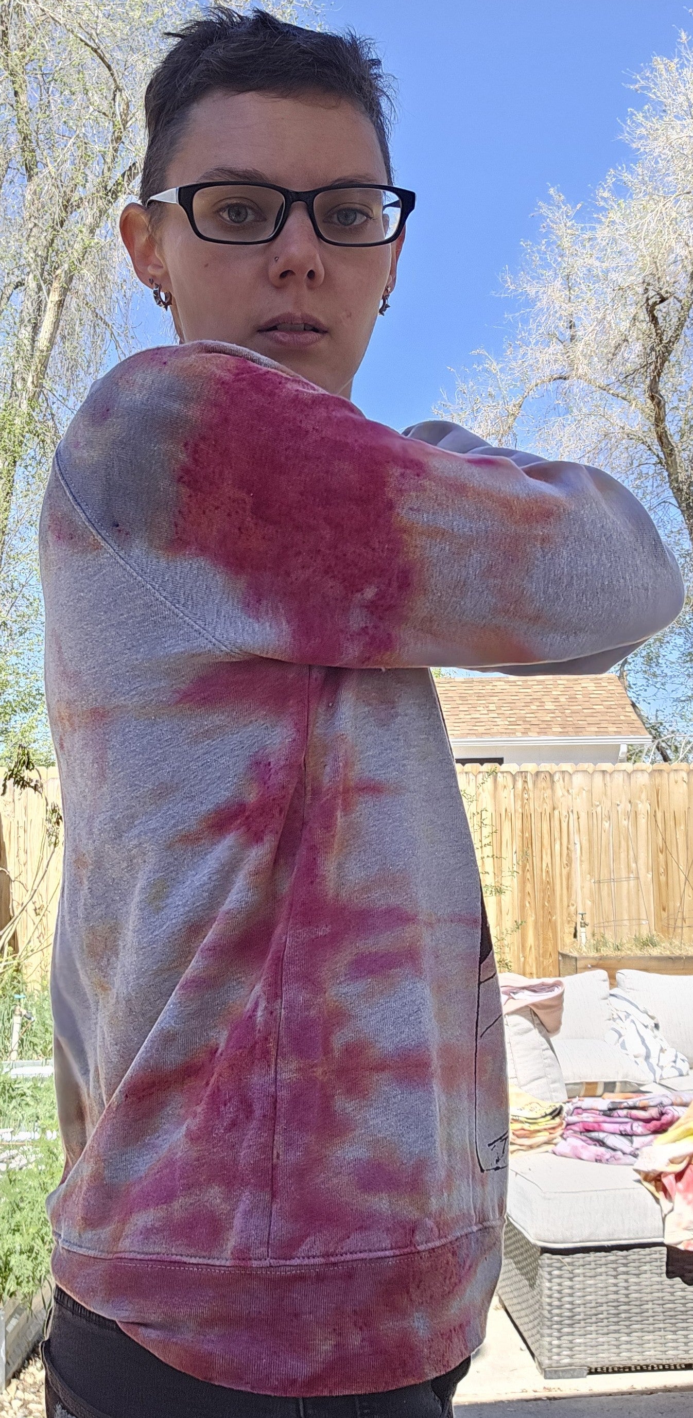 The Adventurer Tarot Inspired Tie-Dye Crewneck Sweatshirt