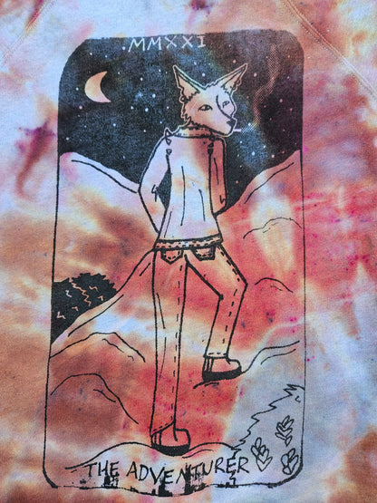 The Adventurer Tarot Inspired Tie-Dye Crewneck Sweatshirt