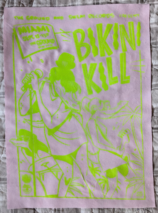 Bikini Kill Miami Gators UV Reactive Back Patch