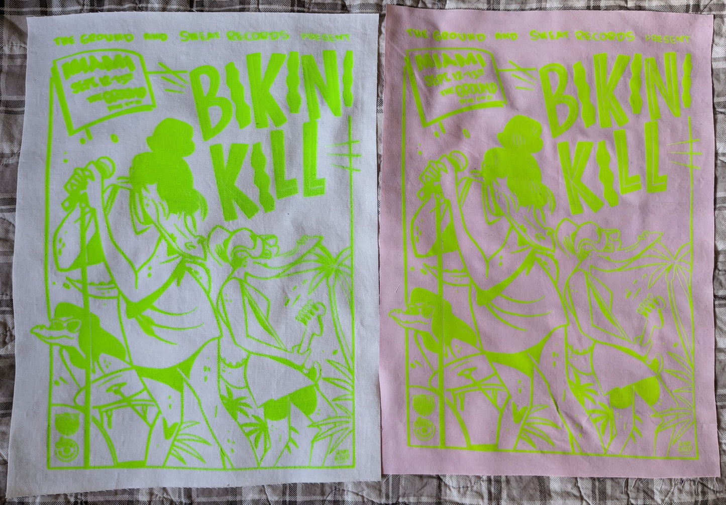 Bikini Kill Miami Gators UV Reactive Back Patch