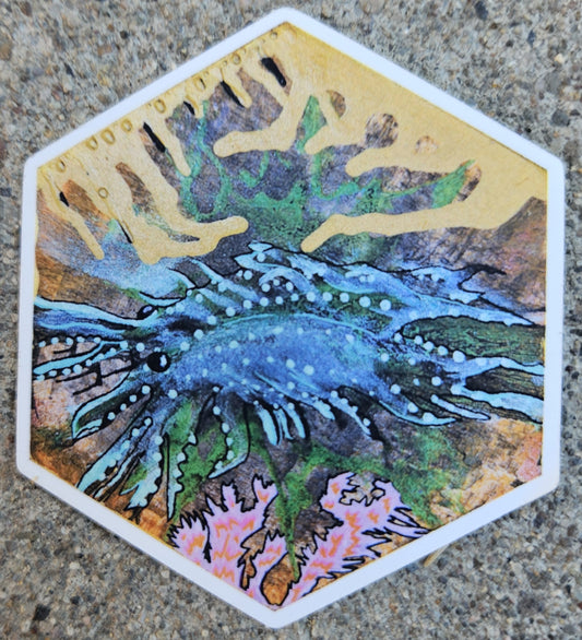 Collaboration with Johnny Simon: Cambrian Creature Vinyl Sticker