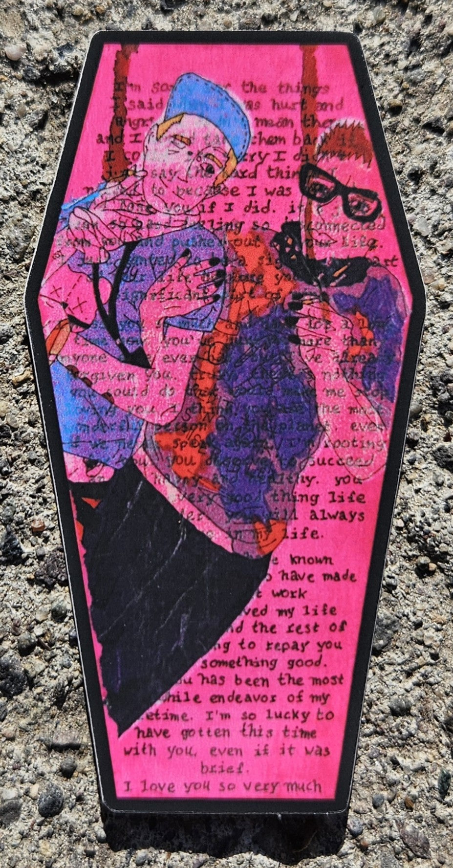 "the things I couldn't say but should've" Vinyl Sticker