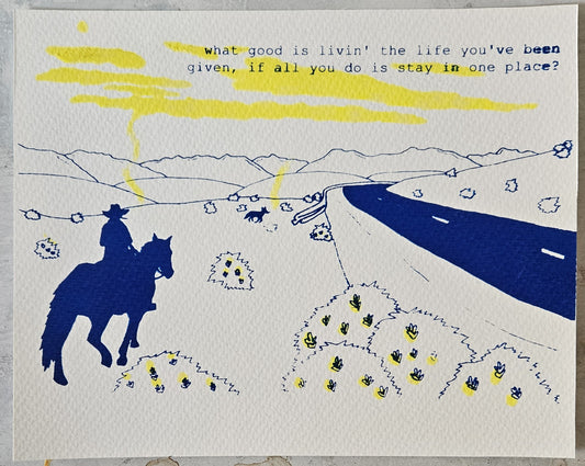 Ends of the Earth Hand Pulled Print