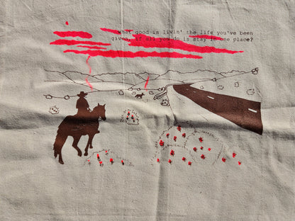 Ends of the Earth UV Reactive Canvas Tote Bag