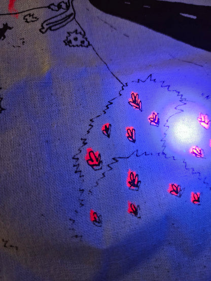 Ends of the Earth UV Reactive Canvas Tote Bag