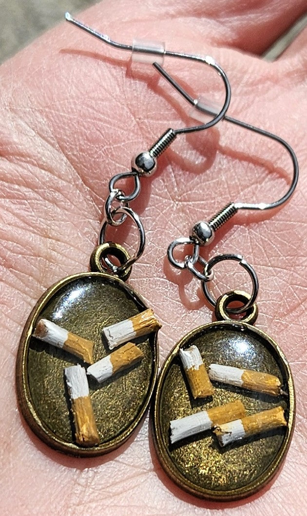 Nailed: Ashtray Earrings by Megan McLeroy