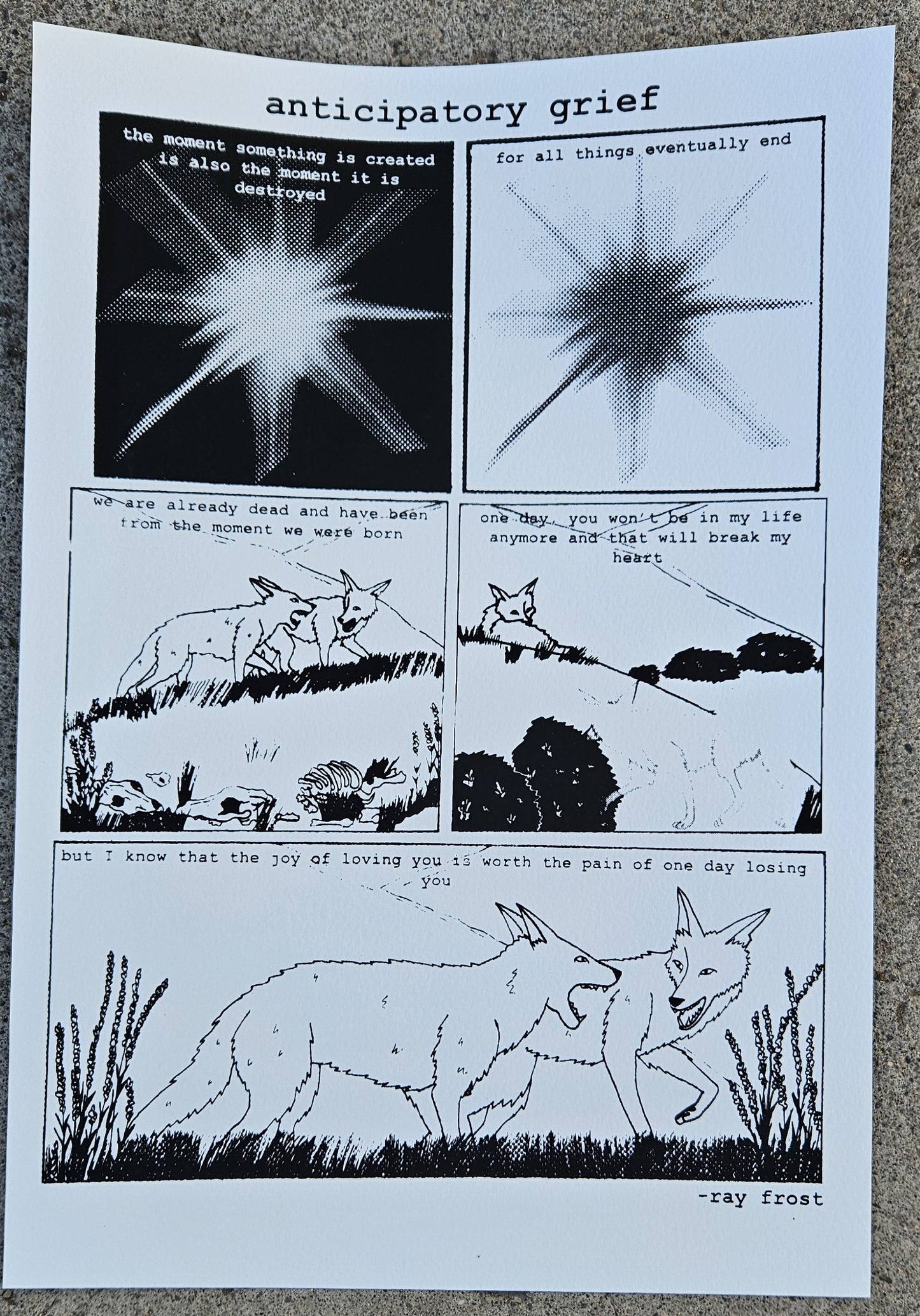 Anticipatory Grief Hand Pulled Print