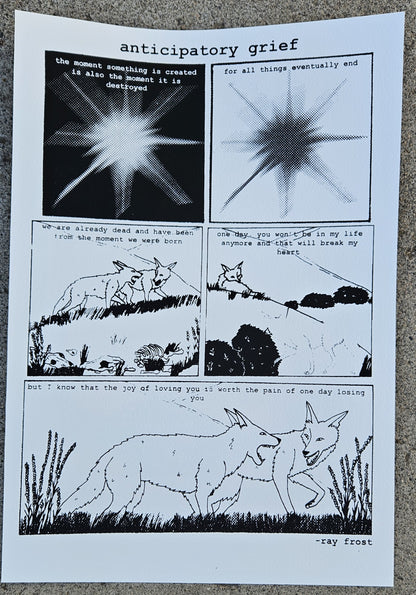 Anticipatory Grief Hand Pulled Print