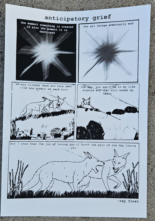 Anticipatory Grief Hand Pulled Print