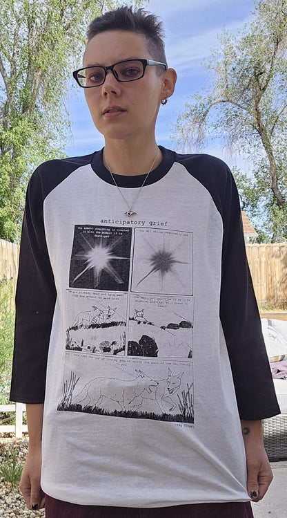 Anticipatory Grief 3/4 Sleeve Baseball Tee