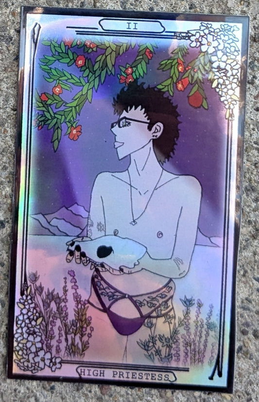 High Desert Tarot: High Priestess Holographic Vinyl Sticker