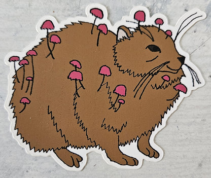 Purple Pinwheel Rock Hyrax Vinyl Sticker