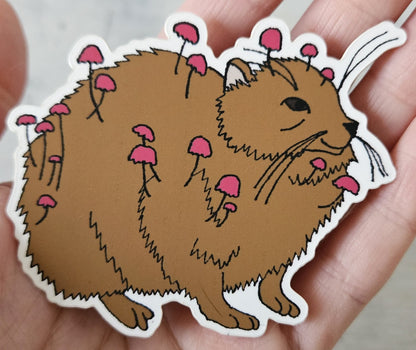 Purple Pinwheel Rock Hyrax Vinyl Sticker