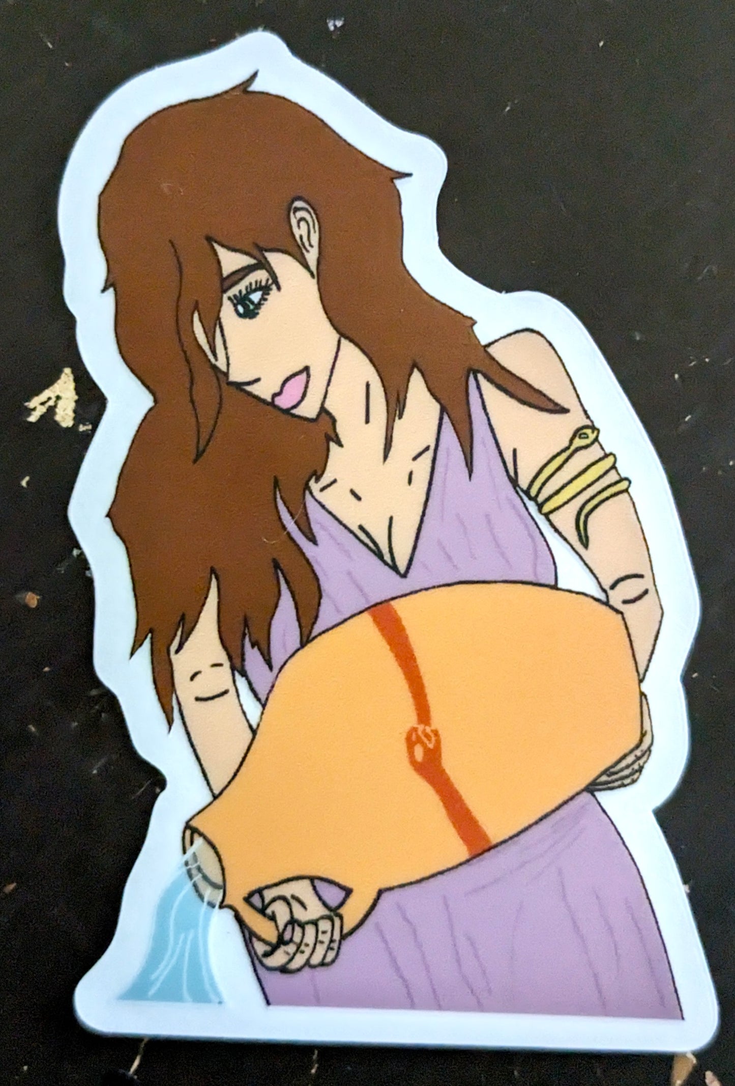 Amphora Maiden Die Cut Clear Vinyl Sticker