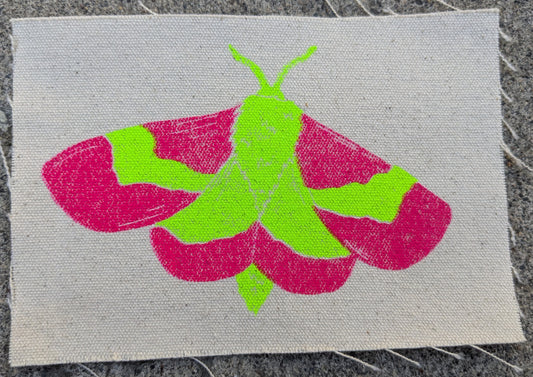 Rosy Maple Moth UV Reactive Patch